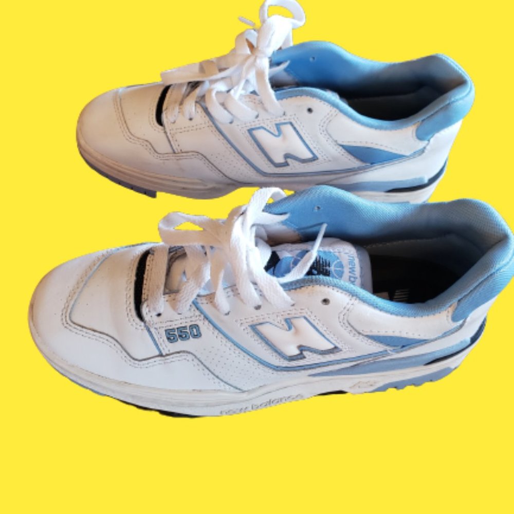 New Balance  550 UNC White University Blue size: 6 - Picture 6 of 10